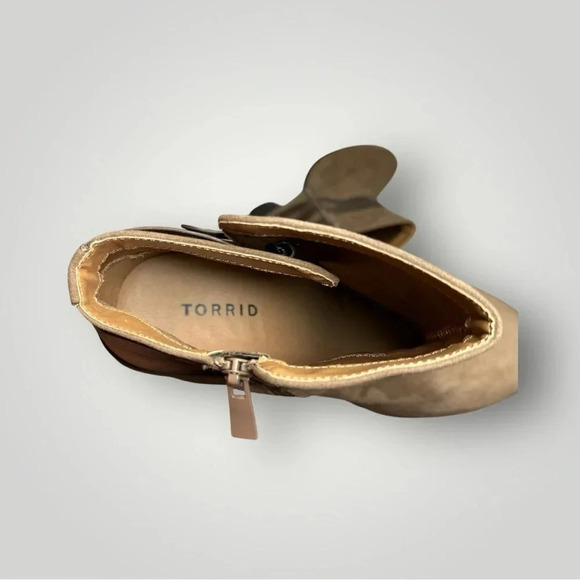 Torrid | Strappy Bootie Microfiber Inside Zippers 3.5” Block Heel - Picture 6 of 7